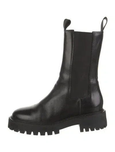 Pre-owned Last Leather Chelsea Boots In Black