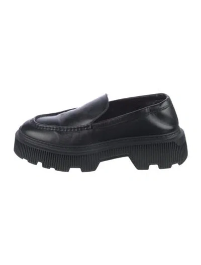 Pre-owned Last Leather Loafers In Black