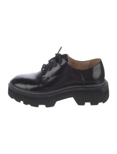 Pre-owned Last Leather Oxfords In Blue