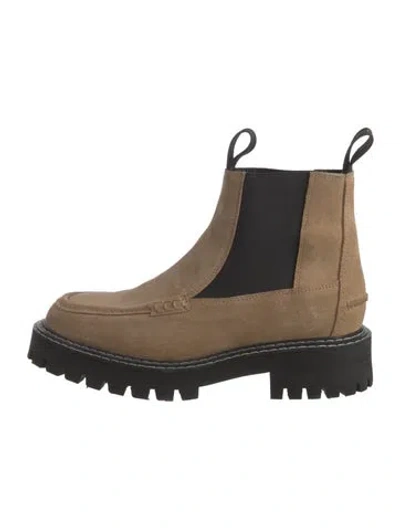Pre-owned Last Suede Chelsea Boots In Brown