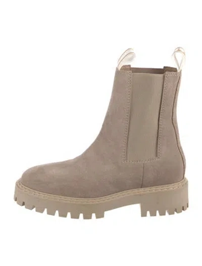 Pre-owned Last Suede Chelsea Boots In Neutral