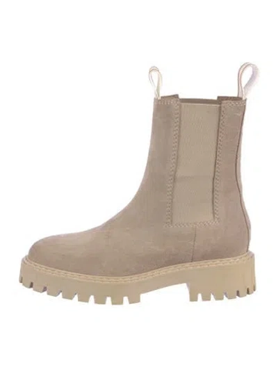Pre-owned Last Suede Chelsea Boots In Neutral