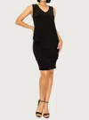 Last Tango 2 Layer Tunic Dress In Black
