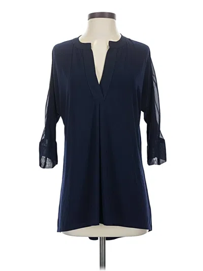 Pre-owned Last Tango 3/4 Sleeve Blouse In Blue