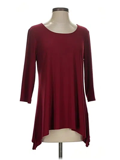 Pre-owned Last Tango 3/4 Sleeve T-shirt In Burgundy