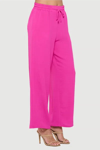 Last Tango Drawstring Wide Leg Pant In Pink