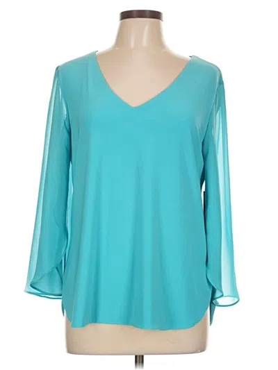 Pre-owned Last Tango Long Sleeve Blouse In Blue