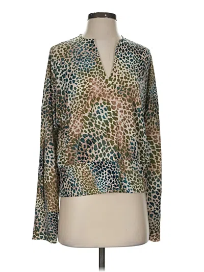 Pre-owned Last Tango Long Sleeve Blouse In Green