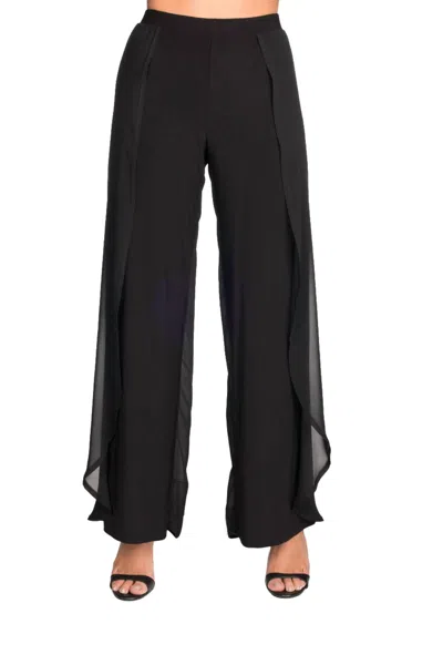 Last Tango Pant With Chiffon Drapes In Black