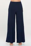 Last Tango Side Slit Pant In Navy In Blue