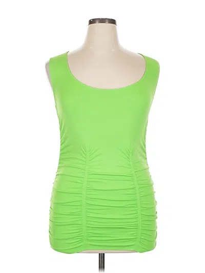 Pre-owned Last Tango Sleeveless Top Green Scoop Neck Tops