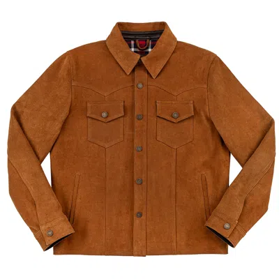 Lastwolf Men's Sequoia Trucker   Suede Jacket - Gold