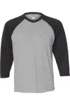 Lat Baseball Fine Jersey Three-quarter Sleeve Tee In Multi