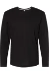 Lat Fine Jersey Long Sleeve Tee In Black