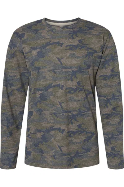 Lat Fine Jersey Long Sleeve Tee In Green