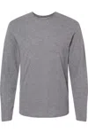 Lat Fine Jersey Long Sleeve Tee In Grey