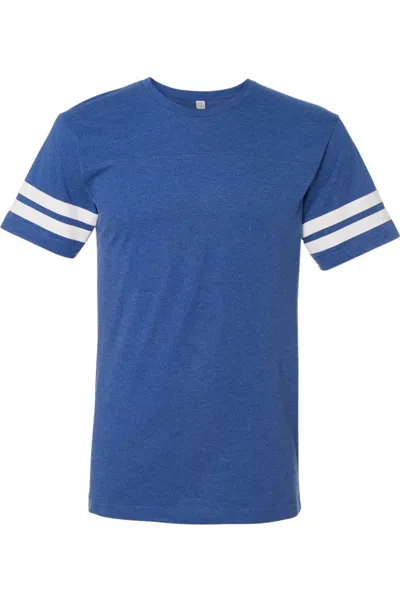 Lat Football Fine Jersey Tee In Blue