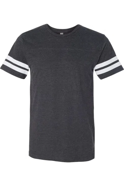 Lat Football Fine Jersey Tee In Gray
