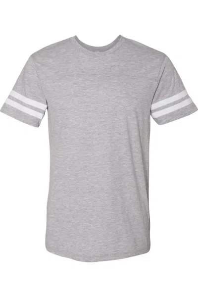 Lat Football Fine Jersey Tee In Grey