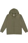 Lat Full-zip Fleece Hoodie In Green