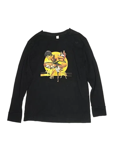 Pre-owned Lat Kids' Long Sleeve T-shirt In Black