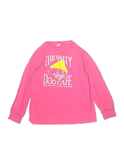 Pre-owned Lat Kids' Long Sleeve T-shirt In Pink