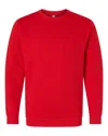 Lat Men's Elevated Fleece Crewneck Sweatshirt In Red