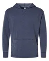 Lat Men's Vintage Wash Fleece Hoodie In Silver