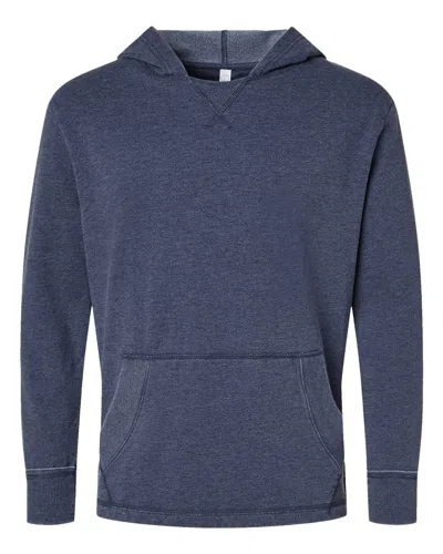 Lat Men's Vintage Wash Fleece Hoodie In Silver