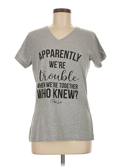 Pre-owned Lat Short Sleeve T-shirt In Gray
