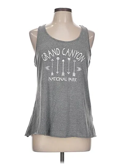 Pre-owned Lat Tank Top Gray Halter Neckline Tops