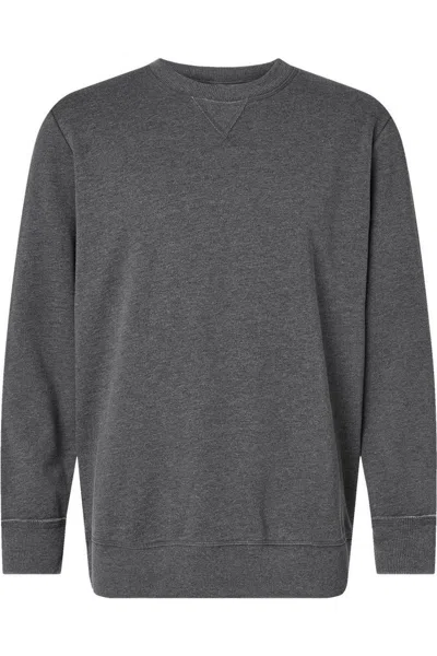 Lat Vintage Wash Fleece Crewneck Sweatshirt In Gray