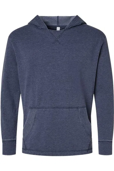 Lat Vintage Wash Fleece Hoodie In Blue