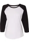Lat Women´s Baseball Fine Jersey Three-quarter Sleeve Tee In Multi