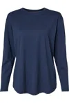 Lat Women´s Fine Jersey Long Sleeve Tee In Blue
