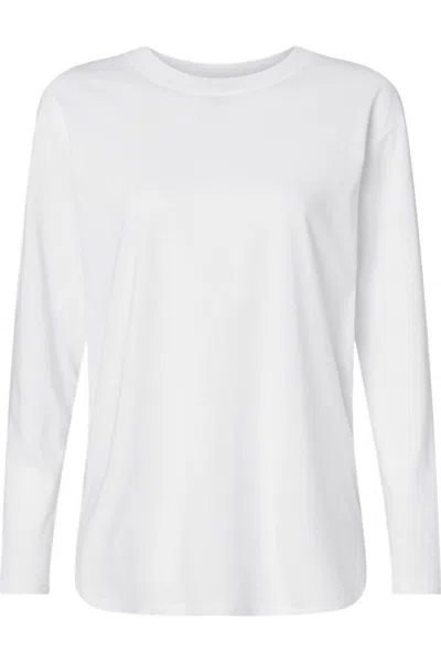 Lat Women´s Fine Jersey Long Sleeve Tee In White
