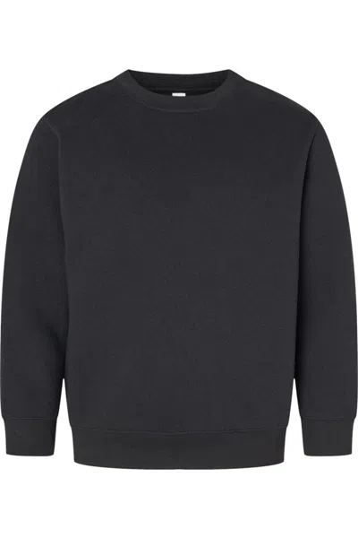 Lat Kids' Youth Elevated Fleece Crewneck Sweatshirt In Black