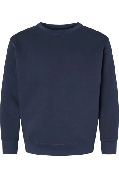 Lat Kids' Youth Elevated Fleece Crewneck Sweatshirt In Blue