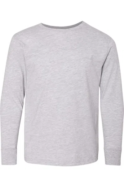 Lat Kids' Youth Fine Jersey Long Sleeve Tee In Gold