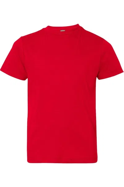 Lat Kids' Youth Fine Jersey Tee In Red