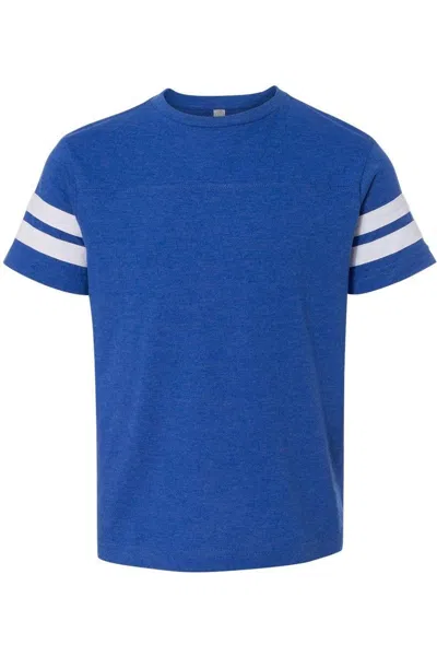 Lat Kids' Youth Football Fine Jersey Tee In Blue