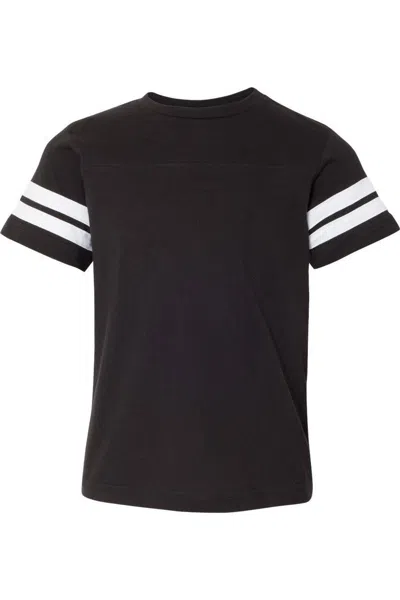 Lat Kids' Youth Football Fine Jersey Tee In Black