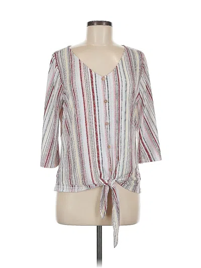 Pre-owned Late August 3/4 Sleeve Blouse In White