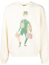 LATE CHECKOUT GRAPHIC-PRINT CREW-NECK JUMPER