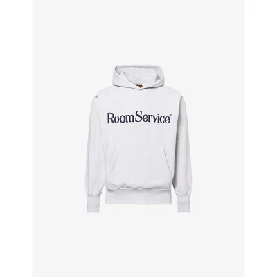 Late Checkout Mens Room Service Cotton-jersey Hoody Grey
