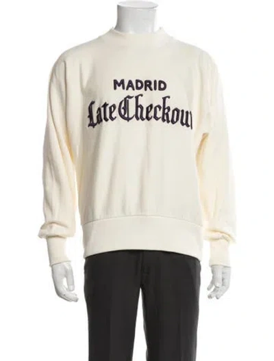 Pre-owned Late Checkout Mock Neck Long Sleeve Sweatshirt In Neutral