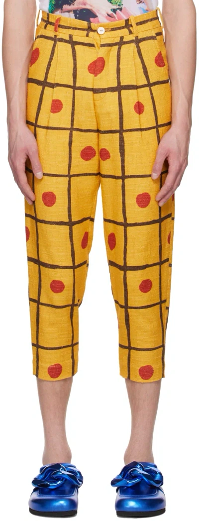 Late Checkout Yellow Checkered Trousers