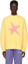 Late Checkout Yellow Fluffy Sweater In Yellow