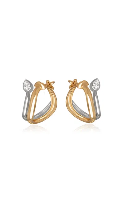 L'atelier Nawbar Boa 18k Yellow Gold Diamond Earrings