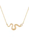 L'atelier Nawbar Boa Pear 18k Yellow Gold Diamond  Necklace